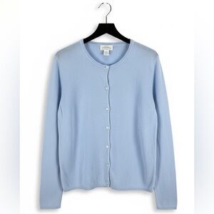 Sutton Studio 100% Cashmere Baby Blue Button Down Cardigan Women’s XL
